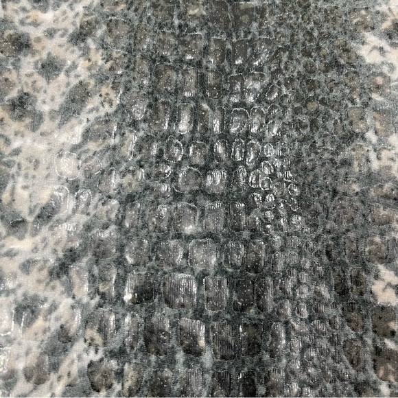 Selene Sport Gray Faux Reptile Zipper Lined Jacket - Picture 8 of 11